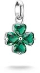 THOMAS SABO Connect Charm Anh&auml;nger Kleeblatt aus 925er Sterling Silber mit...