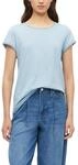 s.Oliver Damen T-Shirt &ndash; Regular Fit, weicher Jersey, Rundhalsausschnitt, Rollsaum