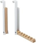 Relaxdays T&uuml;rgarderobe klappbar 2er Set, zum Einh&auml;ngen, T&uuml;rhaken 6 Kleiderb&uuml;gel,