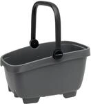 New Looxs Clipper Racktime Fahrradkorb, Grey, 49 x 37 x 29 cm
