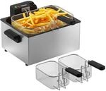 Tristar Edelstahl-Fritteuse, 5 L Fassungsverm&ouml;gen, 3000 W, Herausnehmbarer Korb,