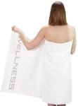 ZOLLNER Saunatuch aus Baumwolle - wei&szlig; - 80x200 cm - 100% Baumwolle -...