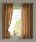 Gardinenbox 2er Set Vorh&auml;nge Schal &Ouml;sen &raquo;Berlin&laquo; HxB 175x140 cm Taupe...