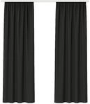 Bestlivings Dekoschal Ellen 2er Pack inkl. Raffhalter (140x245cm / Schwarz)...