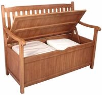 Spetebo Holz Gartenbank 2-Sitzer mit Stauraum - 107 x 59 x 90 cm