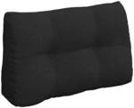 vidaXL R&uuml;cken Kissen Schwarz 80 x 24 x 50 cm Stoff, Wohnzimmer, modernes