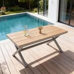 IDIMEX Gartentisch Windy, WPC Holzoptik, Champagner/Natur, wetterfest und