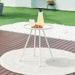 [en.casa] Beistelltisch Outdoor Fosen mit Tragegriff Kaffeetisch Gartentisch 55...