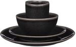 MICA Decorations Tabo Dinnerware Set Black, 16-teilig, Mehrfarbig, einzigartig