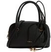 Furla Handtasche Poppy Mini Dome, schwarz, genarbtes Leder, 20 x 11 x 7 cm,