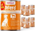 Supravit I Nassfutter mit Pferd f&uuml;r Hunde I hoher Fleischanteil I Set 6 x 820g