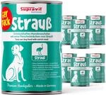 Supravit Nassfutter f&uuml;r Hunde I Hundefutter nass mit schmackhaftem Strau&szlig; I 6...