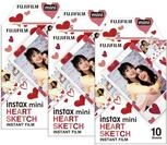Fujifilm Instax Mini-Foto-Film, Herz-Skizzen, 30 St&uuml;ck