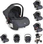 Moni Babyschale Trio i-Size (40-87cm) Adapter, Fu&szlig;abdeckung, weiches Kissen,