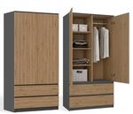 CDF Kleiderschrank 90 cm Breit Kinderkleiderschrank Zweit&uuml;riger Kleiderschrank...