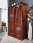 MASSIVMOEBEL24.DE | Oxford Schrank Akazie 97x50x176, Farbe:Dunkelbraun lackiert,