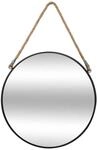 Atmosphera - H&auml;ngespiegel Seil schwarz D 55 cm - Wei&szlig;