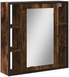 vidaXL Bad Spiegelschrank, Badschrank mit Stauraum, H&auml;ngeschrank Wandschrank...