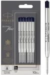 Parker Kugelschreiberminen | mittlere Spitze | schwarze QUINKflow Tinte | 10