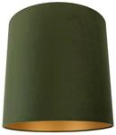 Qazqa classic-antique Lampenschirm - Cilinder Velours - Gr&uuml;n, supports-e27,...