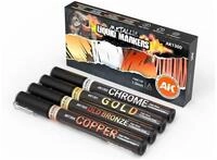 AK Interactive AK1300 METALLIC Liquid Marker SET (4pcs)