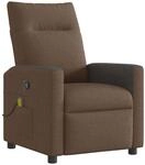 vidaXL Massagesessel Braun Stoff, Massage TV-Sessel, Sessel mit Massagefunktion,