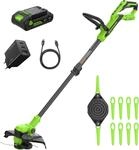 Greenworks 24V Brushless Grass Trimmer Gen2 2-in-1 mit Akku f&uuml;r kleine bis mittlere