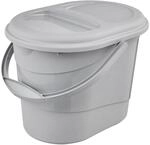 keeeper Bio-Eimer mit Deckel, 13 l, Ovaler Abfalleimer, 37 x 29,5 x 27,5 cm,...