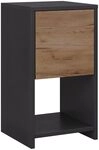 Vicco Nachttisch Evo, Anthrazit/Goldkraft Eiche, 30 x 55 cm mit Schublade,...