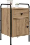 vidaXL Nachttisch 2 STK. Artisan-Eiche 35 x 36,5 x 61 cm Holzwerkstoff