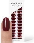 Original Miss Sophie Press On Nails | 32 St&uuml;ck | Burgundy | Short Round | F&uuml;r