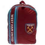 West Ham United FC Rucksack mit Streifendesign, f&uuml;r Schule, Urlaub, Picknick,
