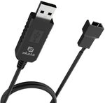 Akasa 5 V auf 12 V DC Step-Up Spannungswandler-Kabel f&uuml;r USB Typ-A auf...