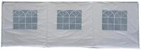 Seitenplane f&uuml;r Zelt 6x4 Meter, PVC Weiss mit Fenstern