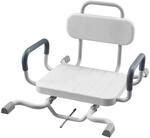 VEVOR Drehbarer Duschstuhl mit Armlehnen & R&uuml;ckenlehne, bis zu 100 kg Tragkraft,