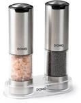 DOMO DO3102 Salz und Pfefferm&uuml;hlen Elektrische 2er Set - LED Beleuchtung - Edelstahl