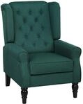 HOMCOM Sessel Ohrensessel mit Armlehnen, Loungesessel mit Kissen, Tufting, hoher
