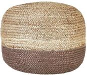 Pouf Jute beige/nat&uuml;rlich/braun 50x50x40 cm Sitzhocker im Boho Stil Duki