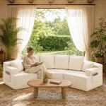 COMHOMA Sofa, modulares Schlafsofa, Polstersofa, 3-Sitzer Sofa, Flexible