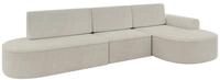 ALTDECOR Ecksofa mit Schlaffunktion L-Form MARI-L2-S 368X167X85 - Creme