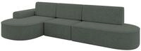 ALTDECOR Ecksofa mit Schlaffunktion L-Form MARI-L2-S 368X167X85 - Gr&uuml;n