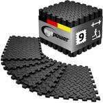 eyepower Bodenschutzmatten 0,8 m&sup2; &ndash; 9er Set Fitness Bodenmatten 30x30x1 cm...