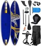 BRAST SUP Board Shark | Aufblasbares Stand up Paddle Set | 320x81x15cm | 8...