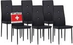ALBATROS Esszimmerst&uuml;hle 6er Set Diamond, Schwarz - Edler Diamant-Look,