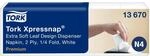 Tork Xpressnap Extra Soft Bl&auml;tterdesign Wei&szlig;e Spenderserviette N4, 1/4 falten, 2
