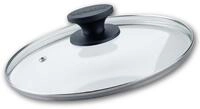 Fackelmann Pfannenglasdeckel 24cm &ndash; Hitzebest&auml;ndig, Bakelit Griff, Shadow Black