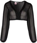 Spieth & Wensky Dirndlbluse Efeu aus Chiffon | V-Ausschnitt Langarm | Damen