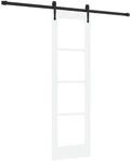 vidaXL Schiebet&uuml;r Wei&szlig; und Schwarz 61 x 198,5 cm, Moderne Schiebet&uuml;r,...