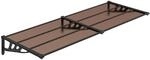 vidaXL T&uuml;rvordach Schwarz 239x90 cm Polycarbonat