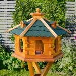 Deko-Shop-Hannusch Vogelhaus wahlweise mit St&auml;nder und Solarbeleuchtung,